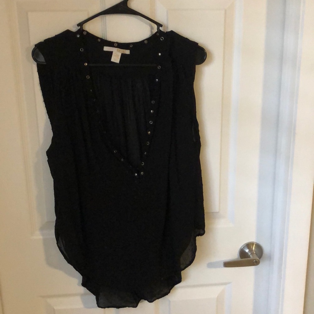 Amuse black dot blouse